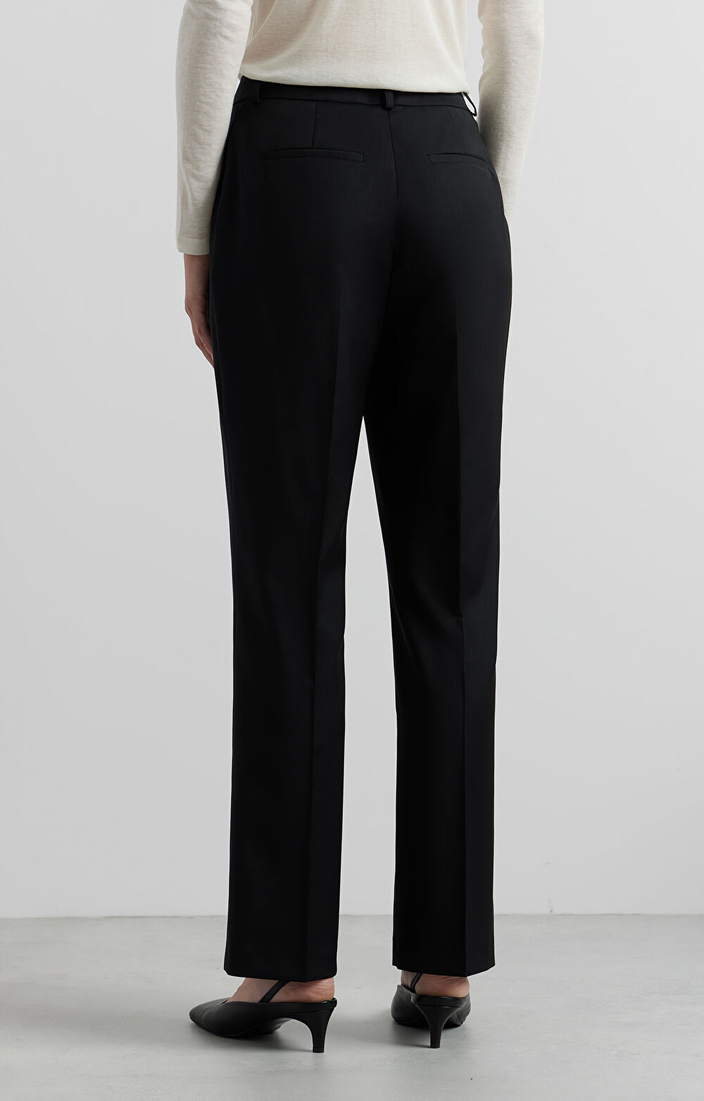 Wełniane spodnie slim fit - zestaw - 3