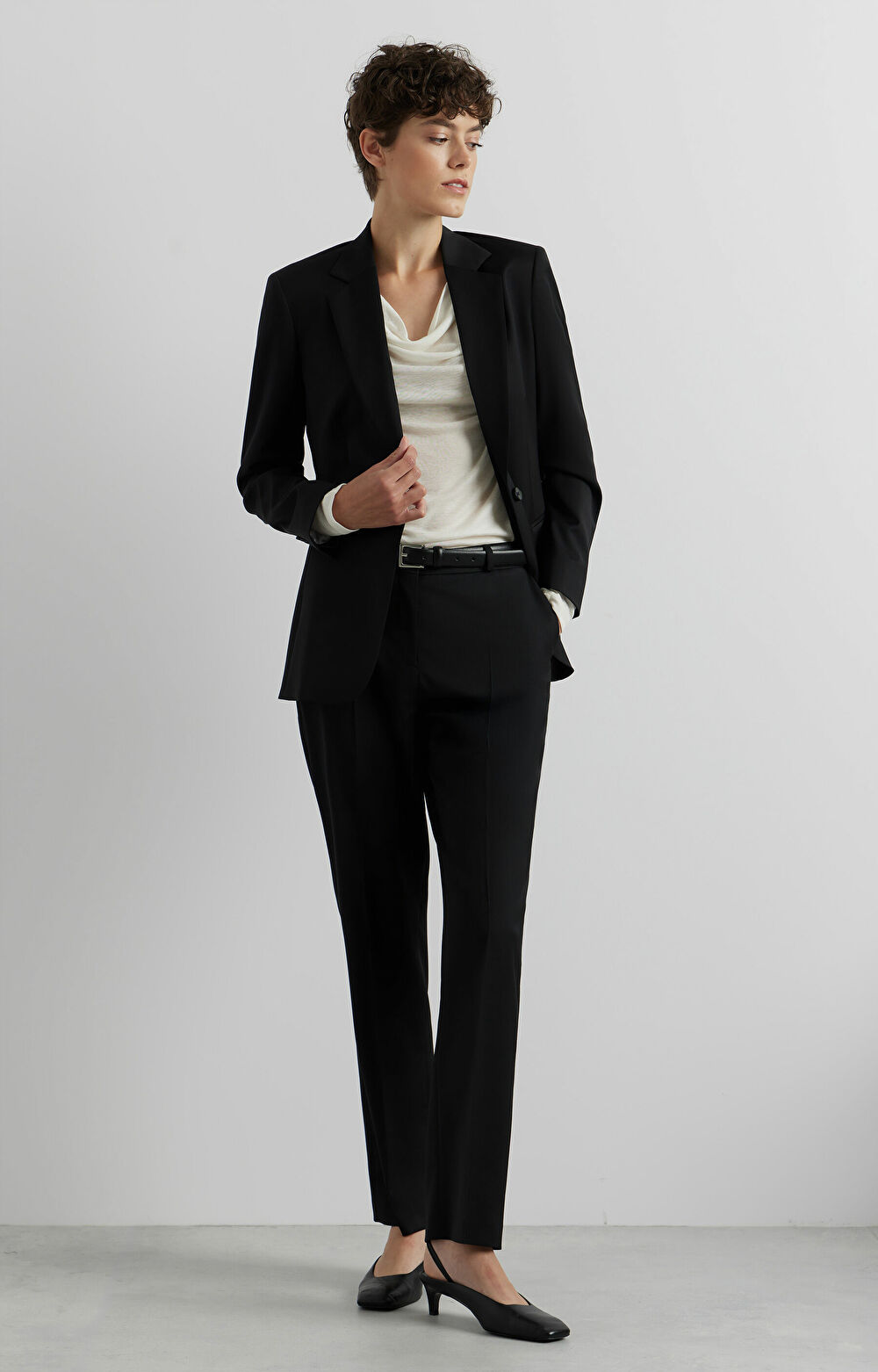 Wełniane spodnie slim do garnituru - Mix&Match - 7