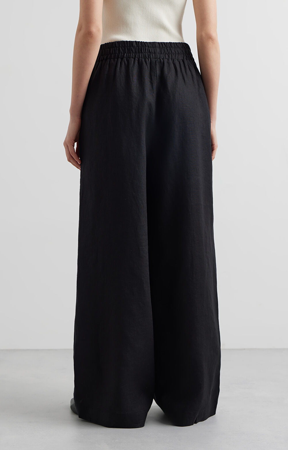 Lniane spodnie regular - 3