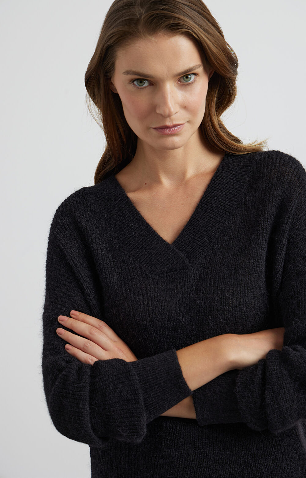 Sweter v-neck - 4