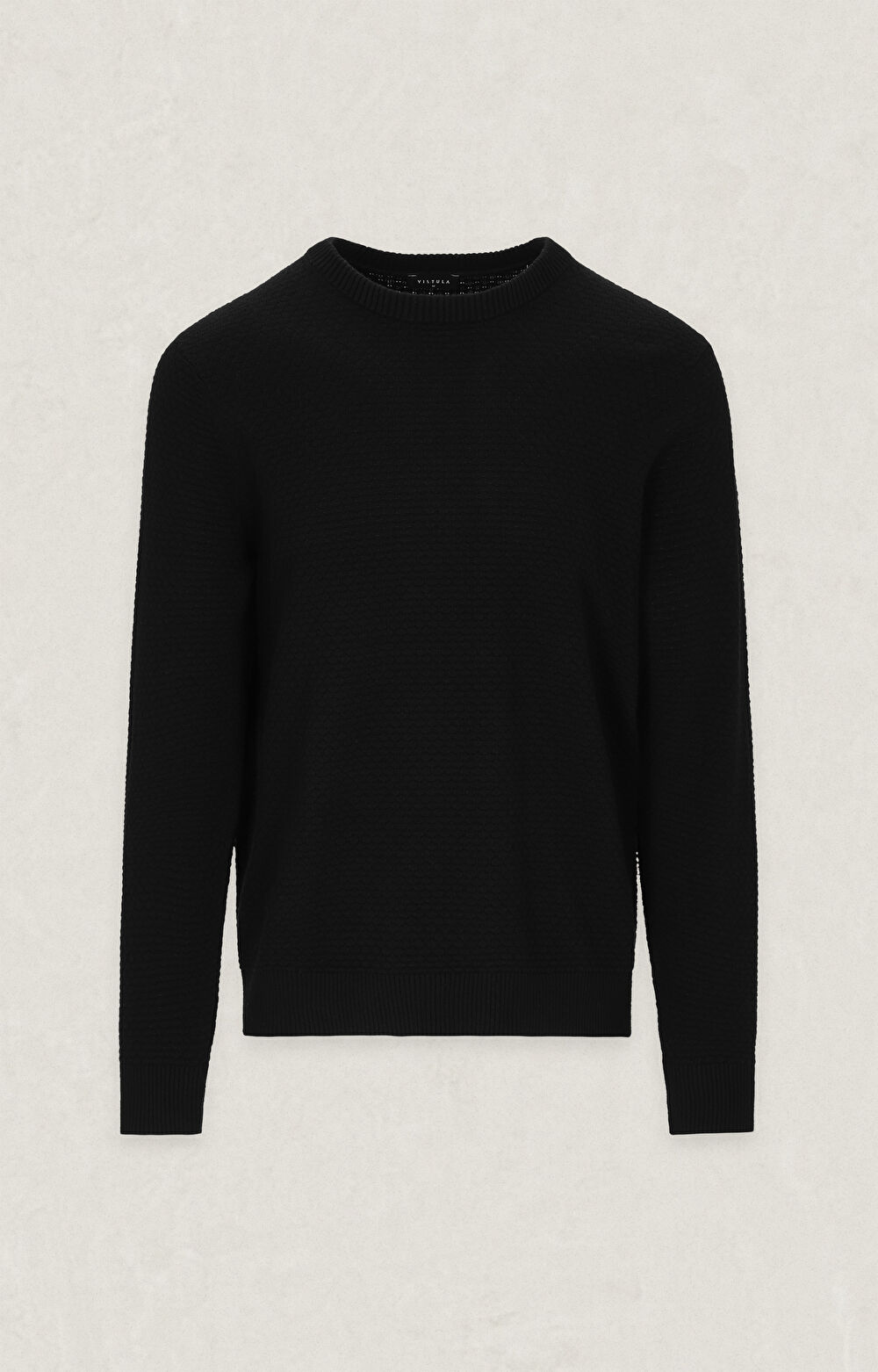 Geometryczny sweter round neck - 2
