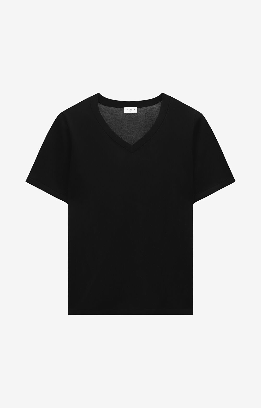Swetrowy t-shirt v-neck - 2