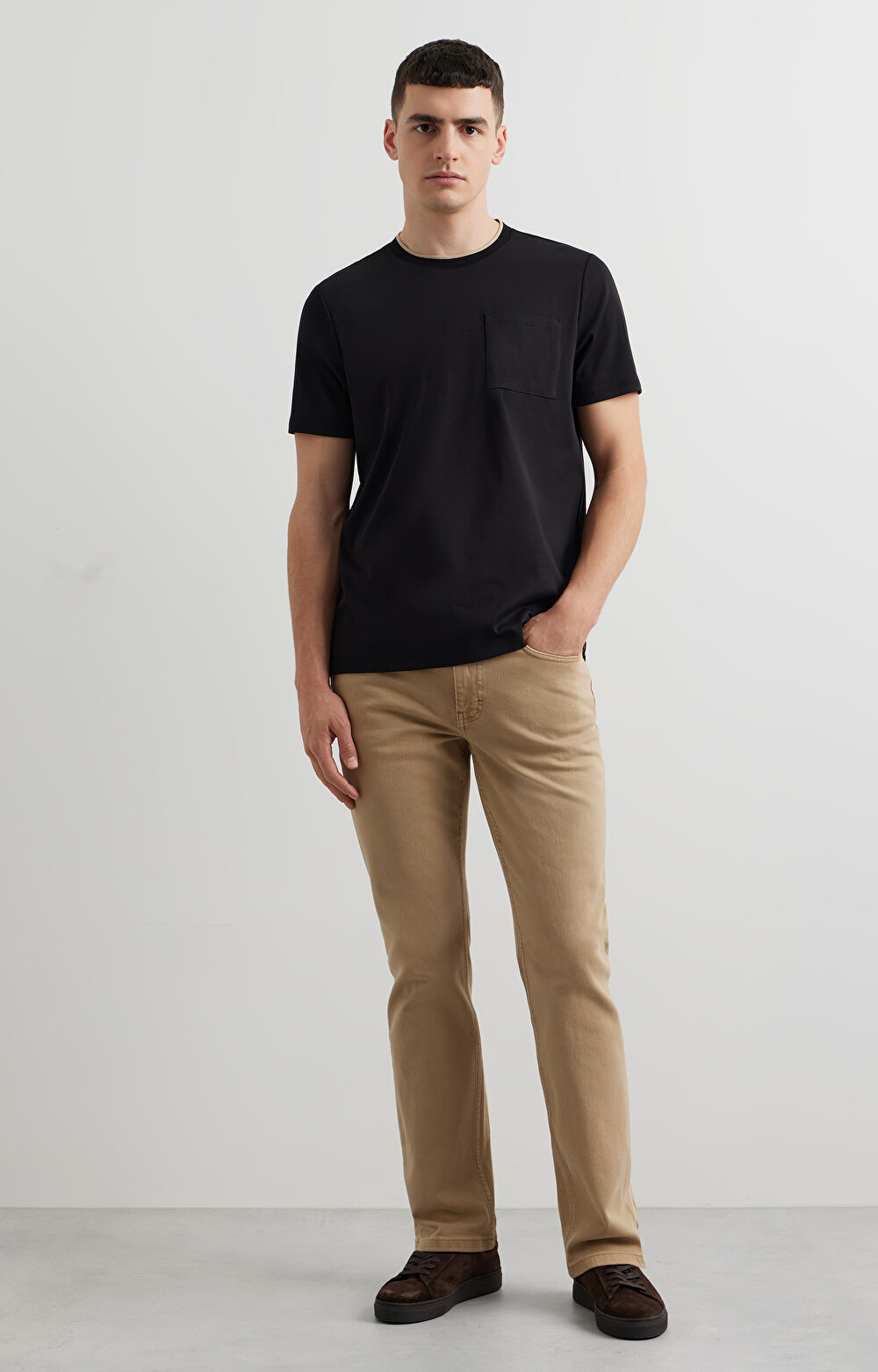 T-shirt round neck z kieszonką - 4