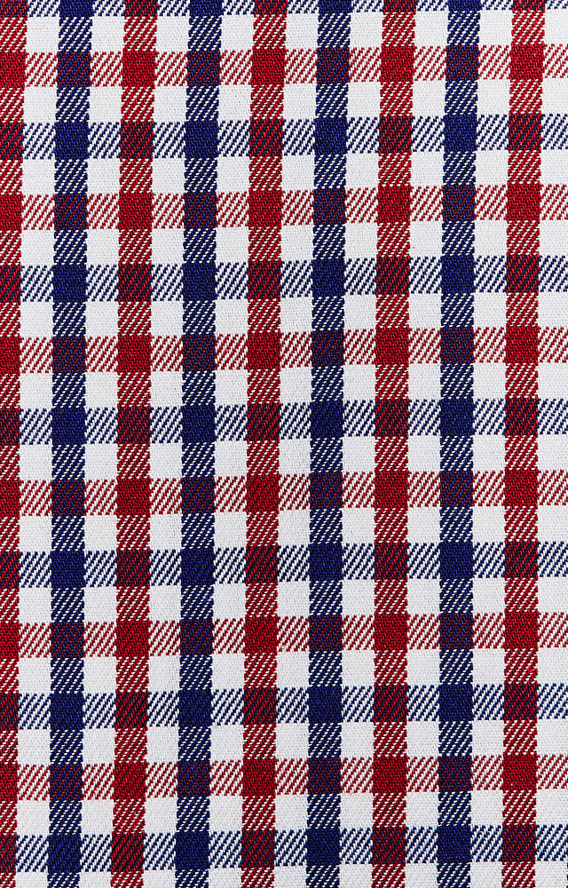 Koszula w kratę z kieszonką, włoski kołnierz - 5