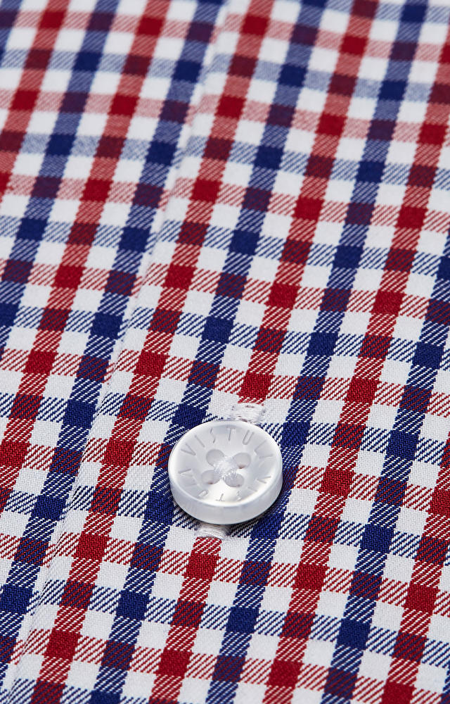 Koszula w kratę z kieszonką, włoski kołnierz - 4