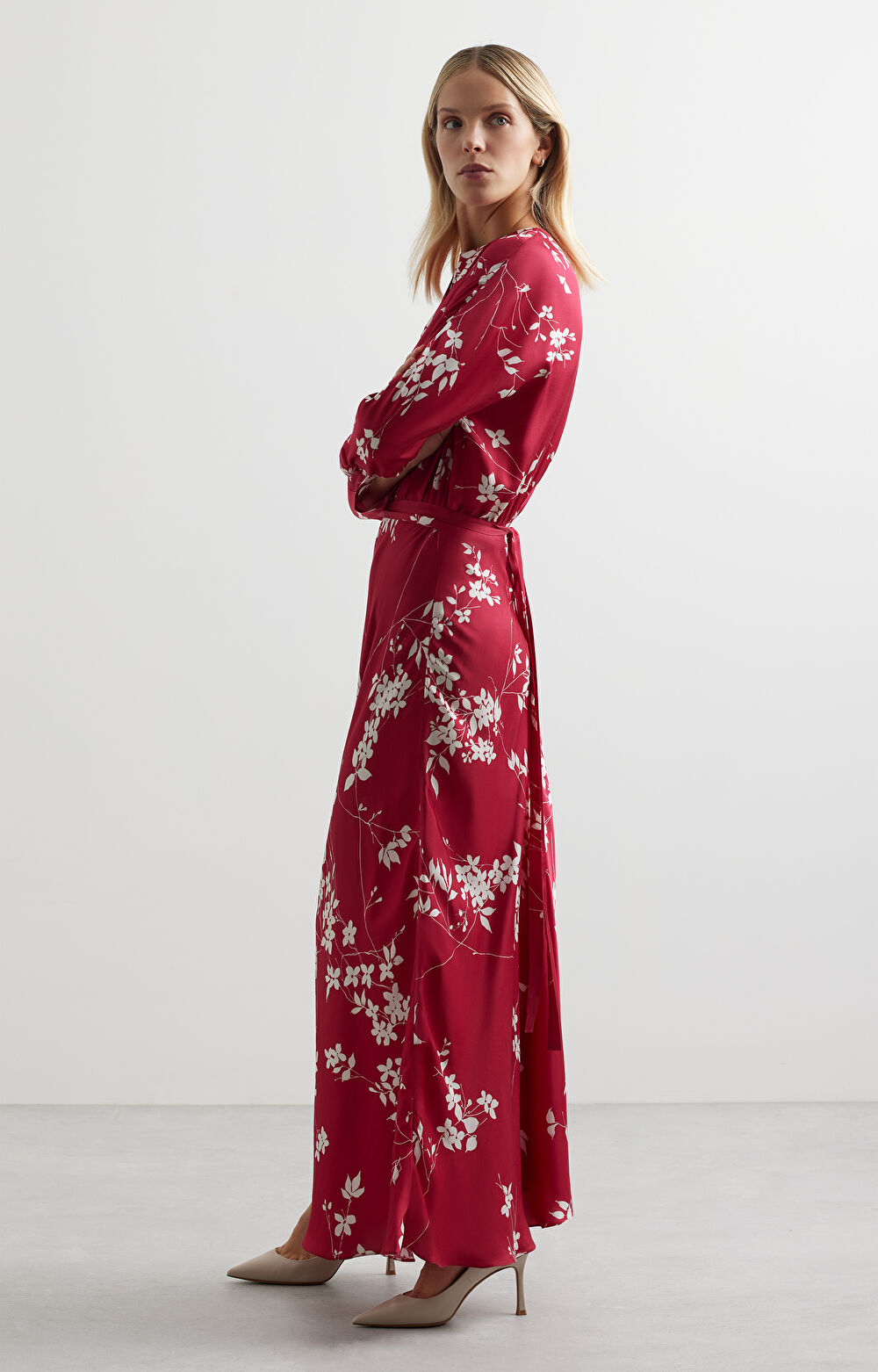 Sukienka kimonowa w print - 4