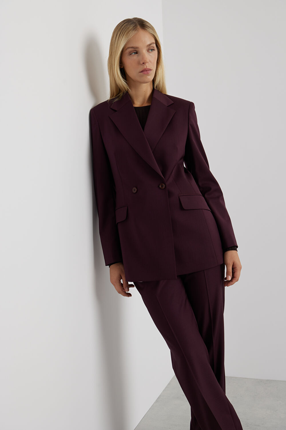 Wełniana marynarka slim - zestaw - 5