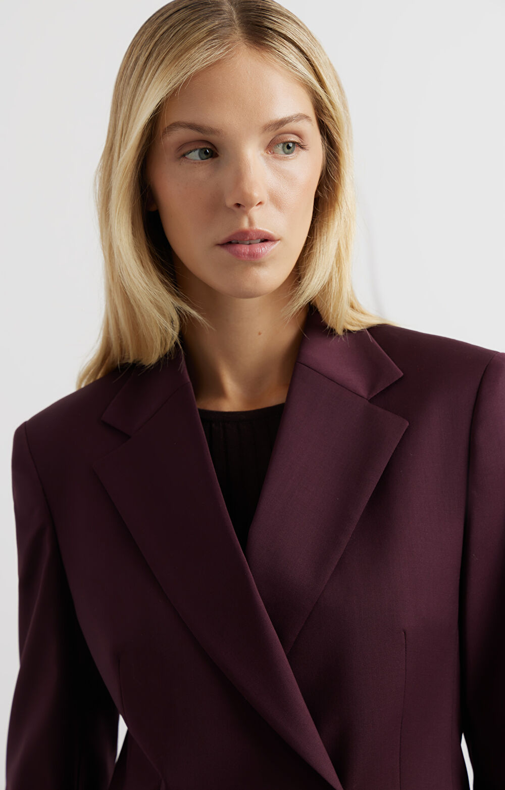 Wełniana marynarka slim - zestaw - 4