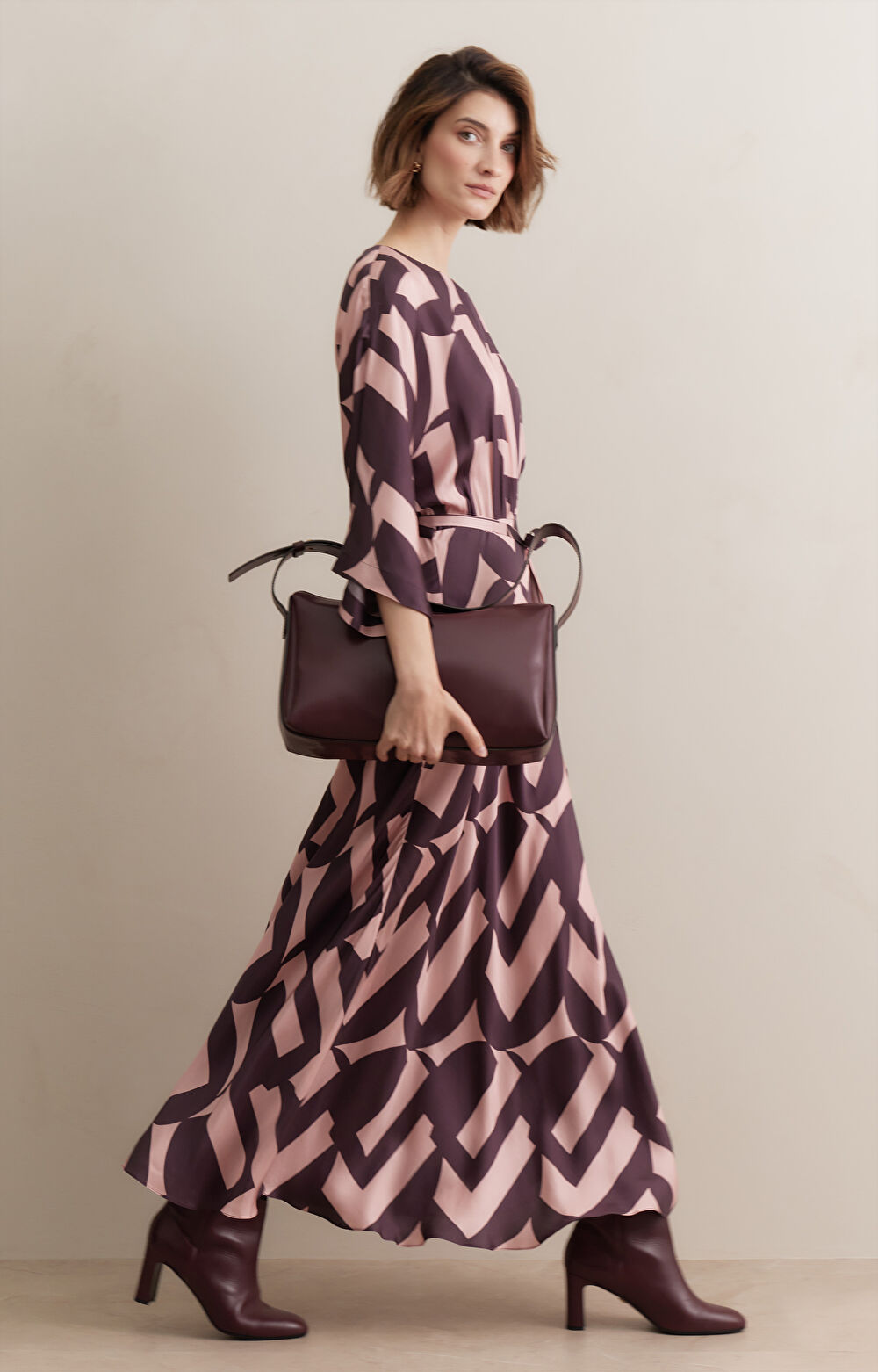 Sukienka midi w print