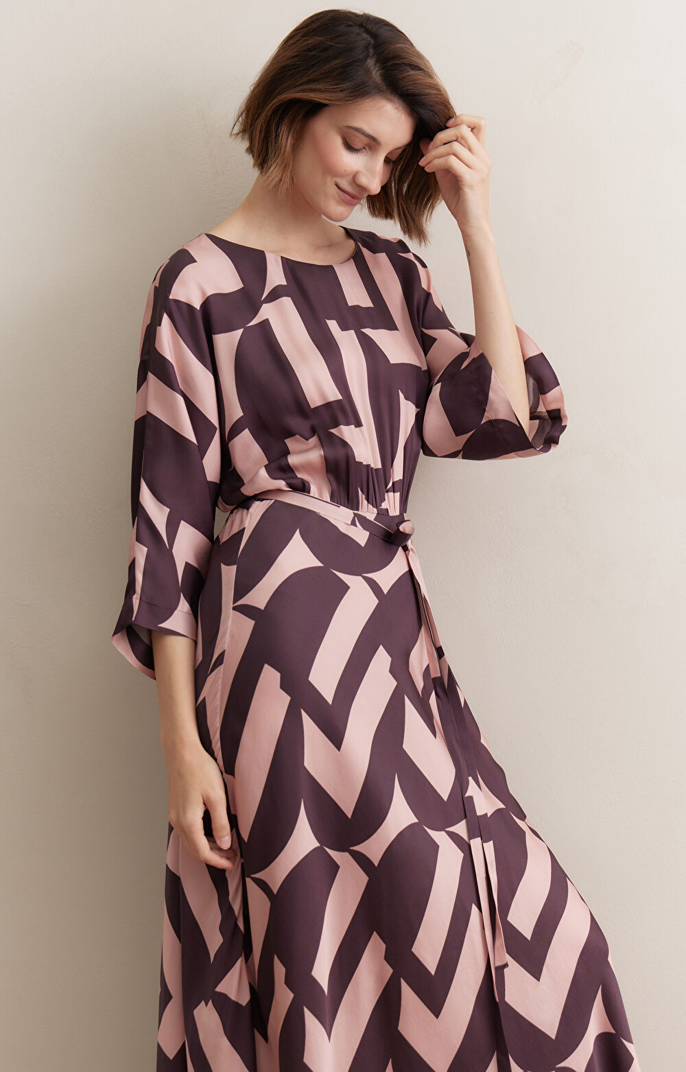 Sukienka midi w print - 6