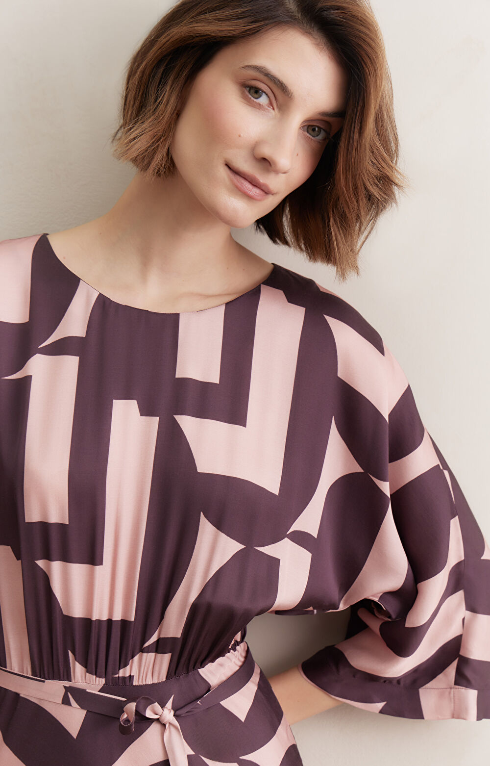 Sukienka midi w print - 4