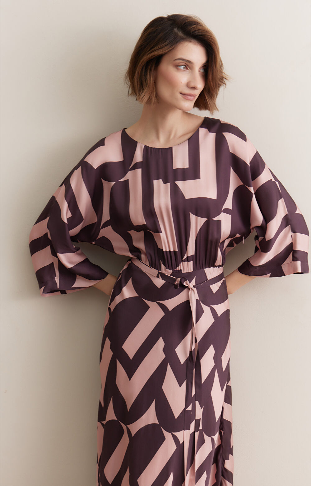 Sukienka midi w print - 7