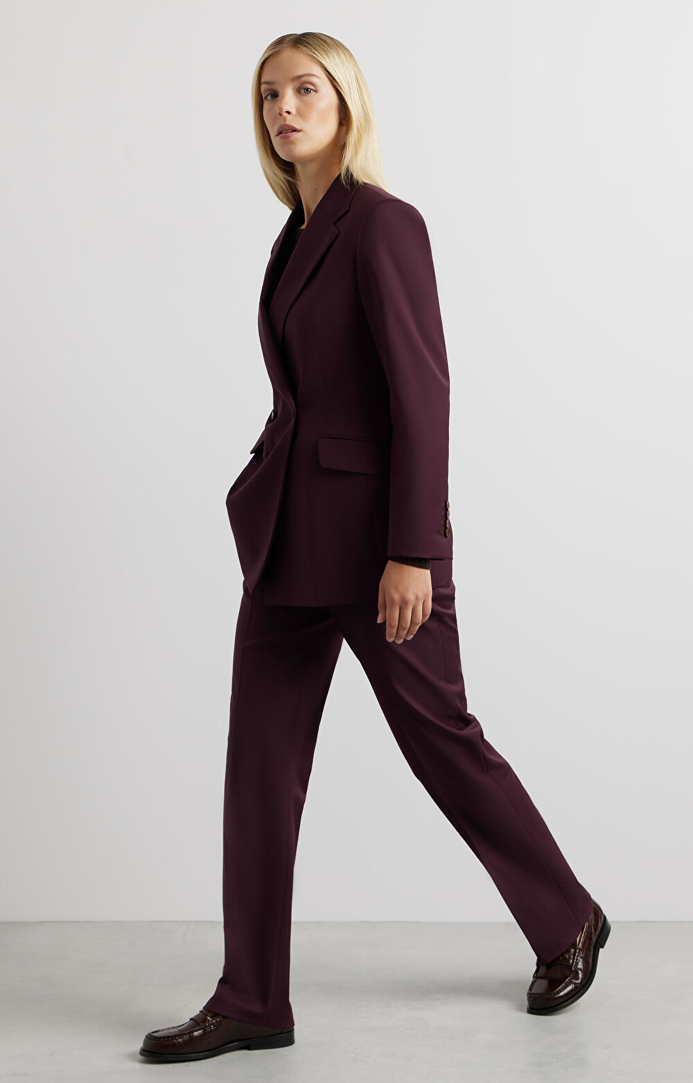 Wełniane spodnie slim fit - zestaw - 5