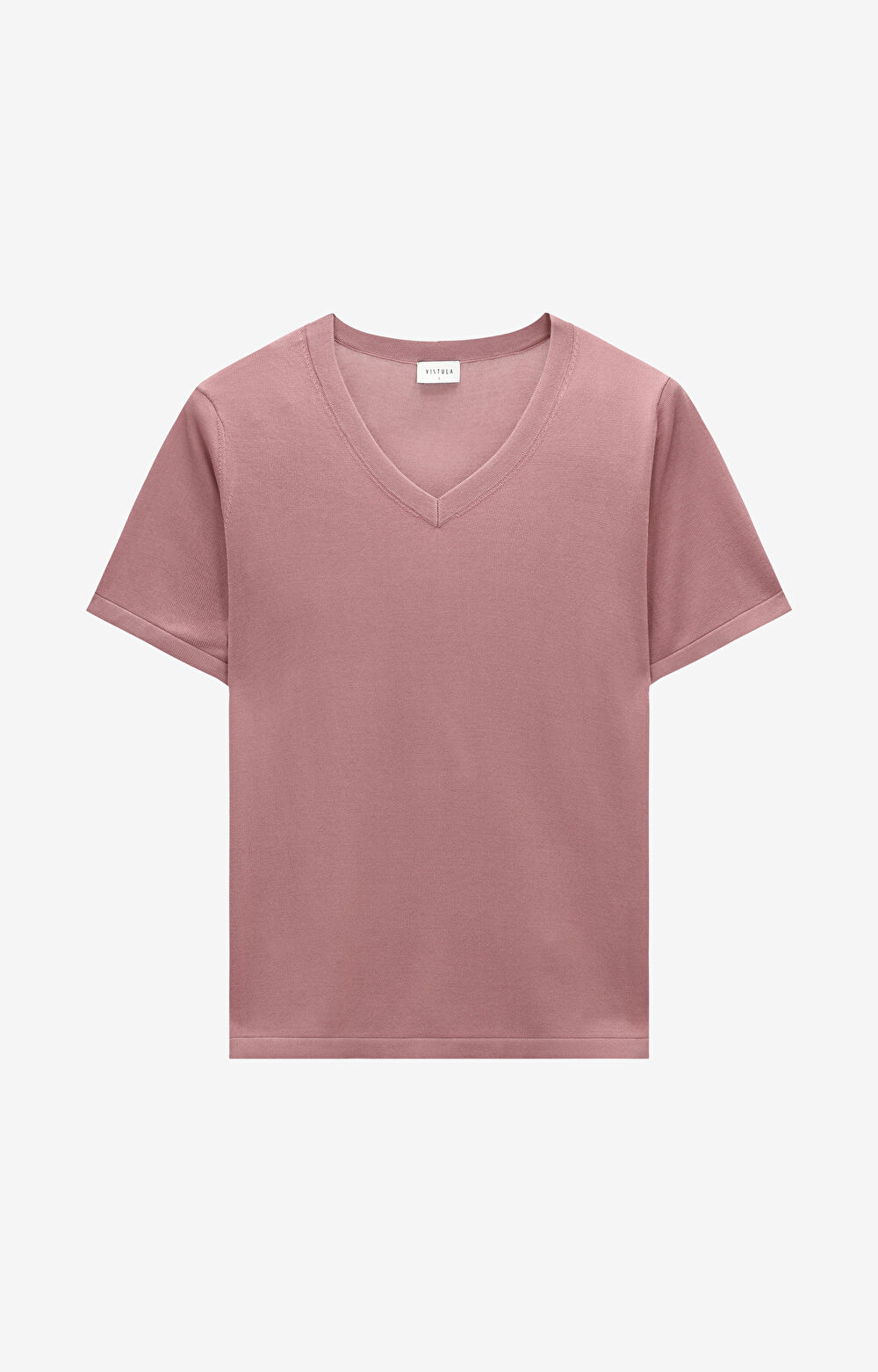 Swetrowy t-shirt v-neck - 2