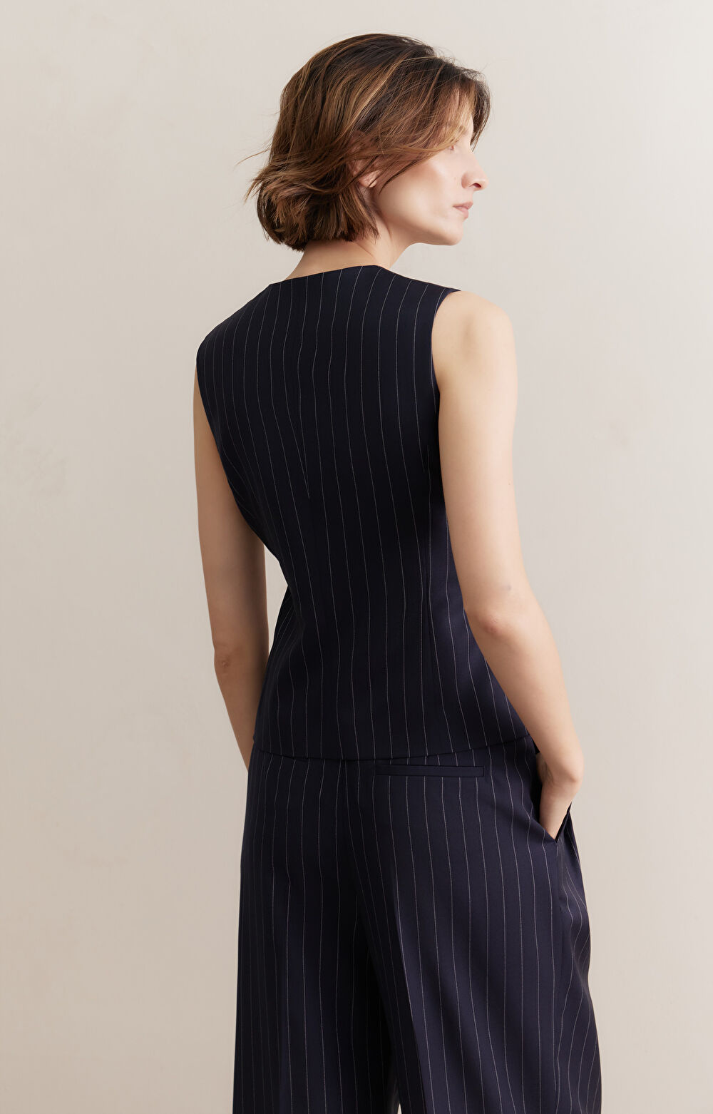 Dwurzędowa kamizelka slim do garnituru - Mix&Match - 3