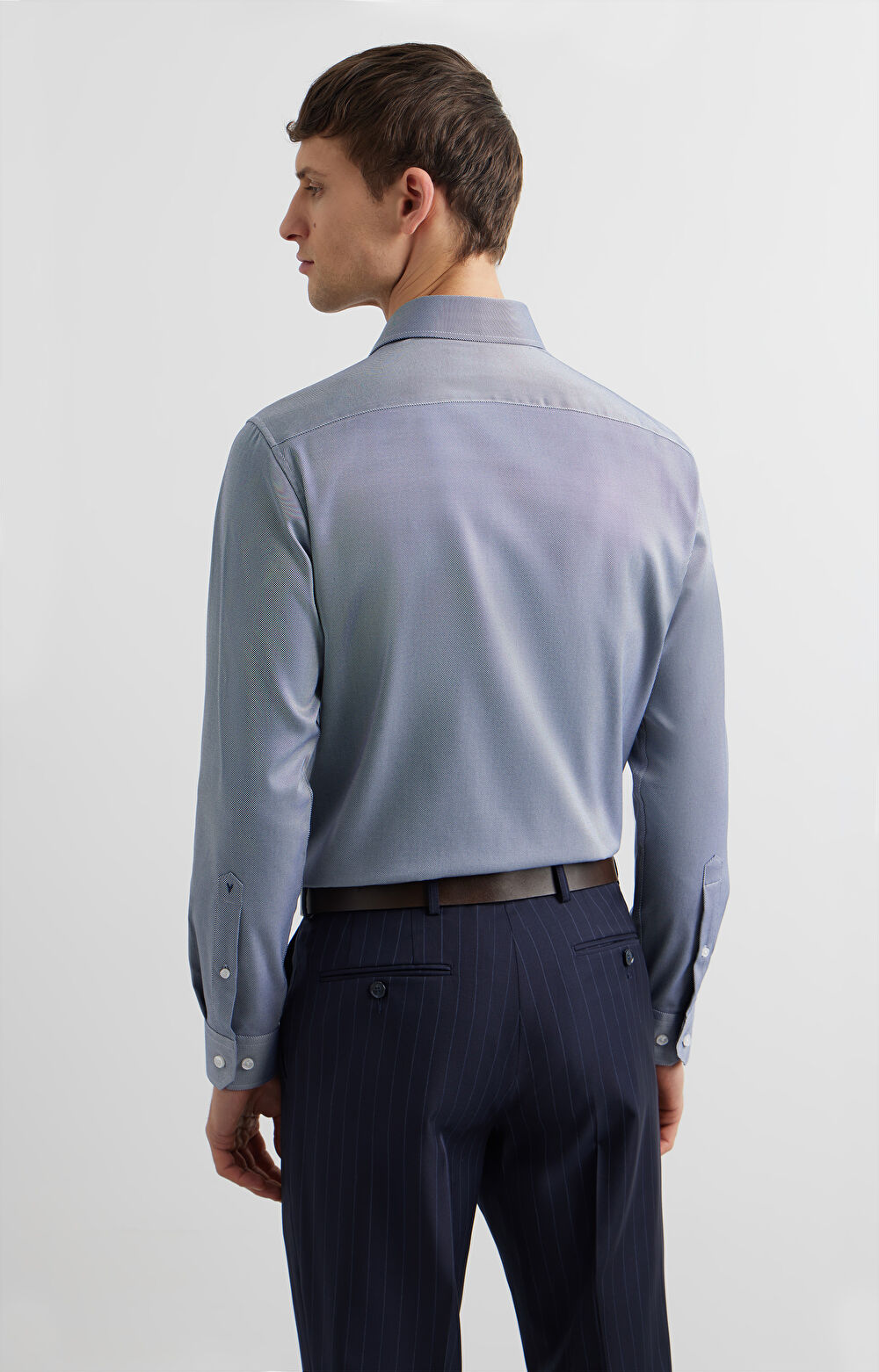 Koszula slim o twillowym splocie - 4