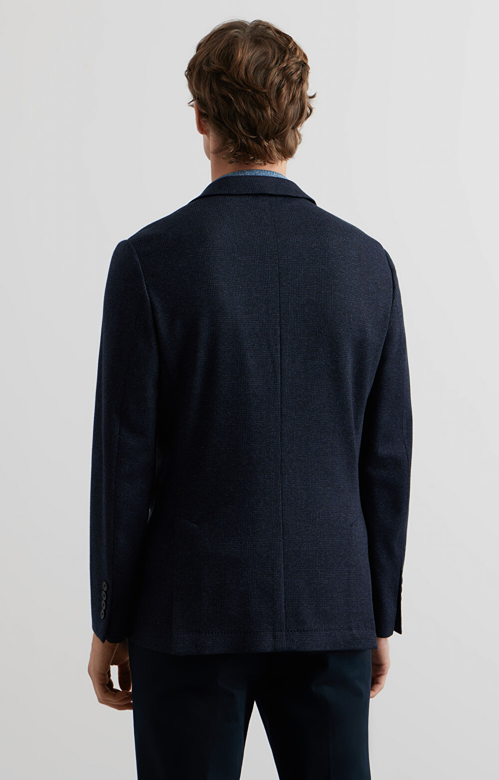 Marynarka slim fit w kratę - 3