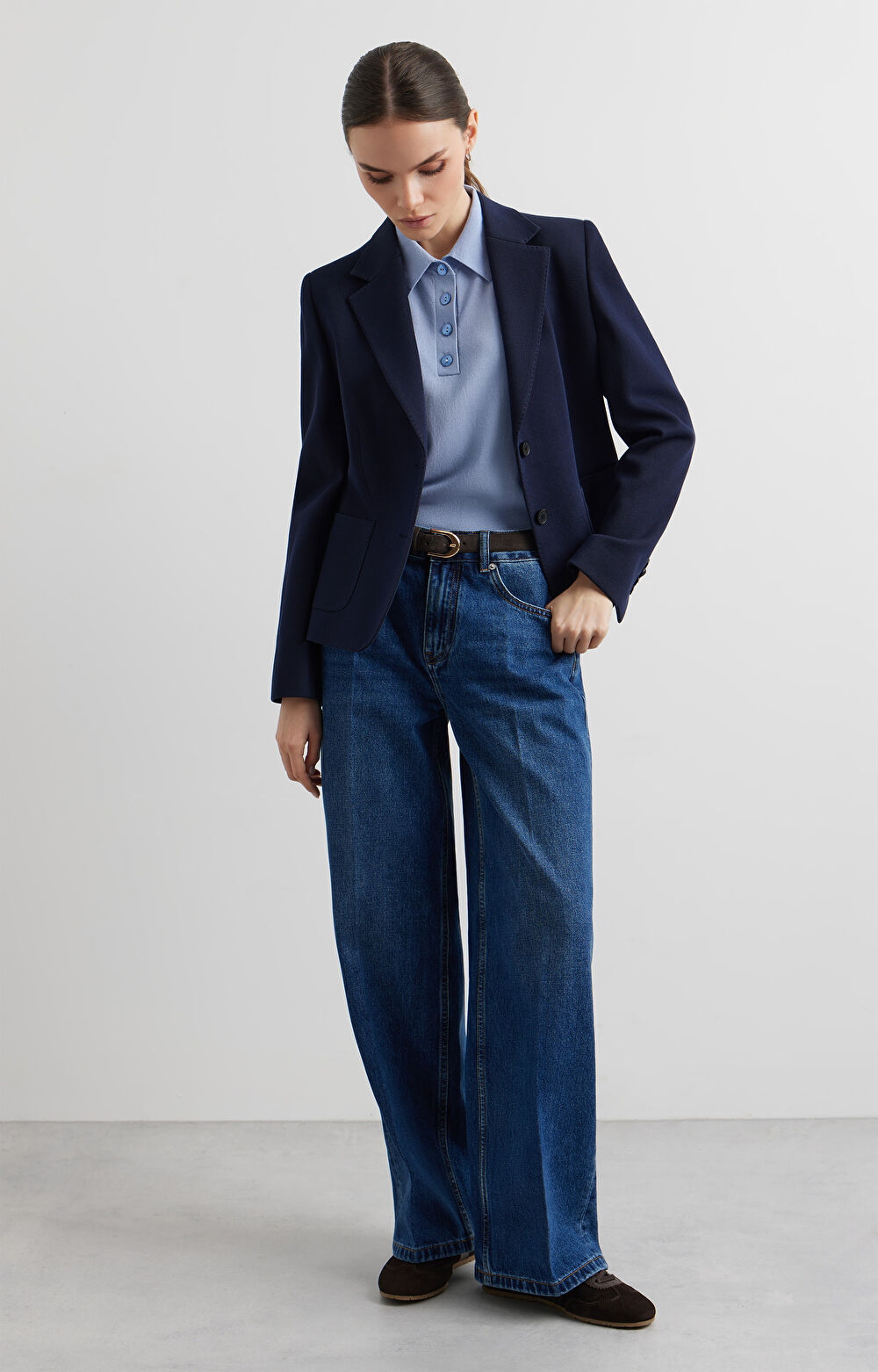 Dzianinowa marynarka slim - 4