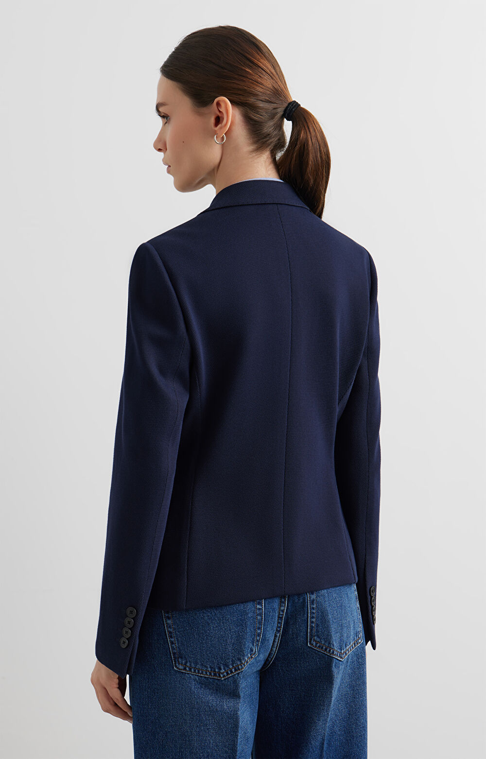 Dzianinowa marynarka slim - 5
