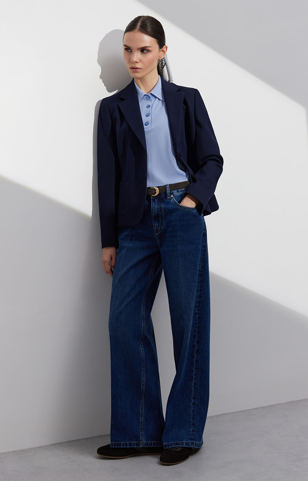 Dzianinowa marynarka slim - 8