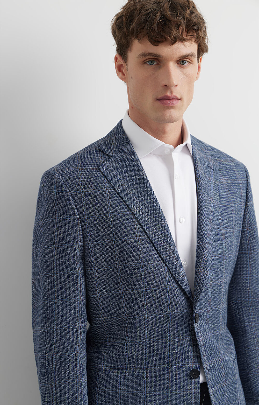 Marynarka slim w kratę - 5