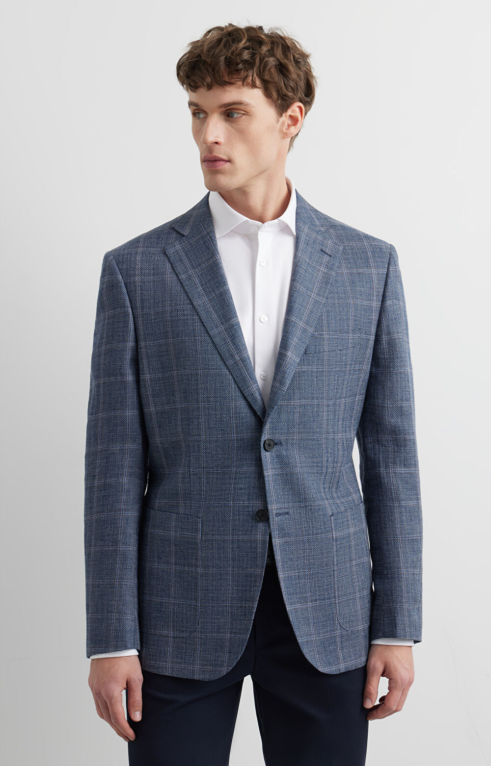 Marynarka slim w kratę - 3