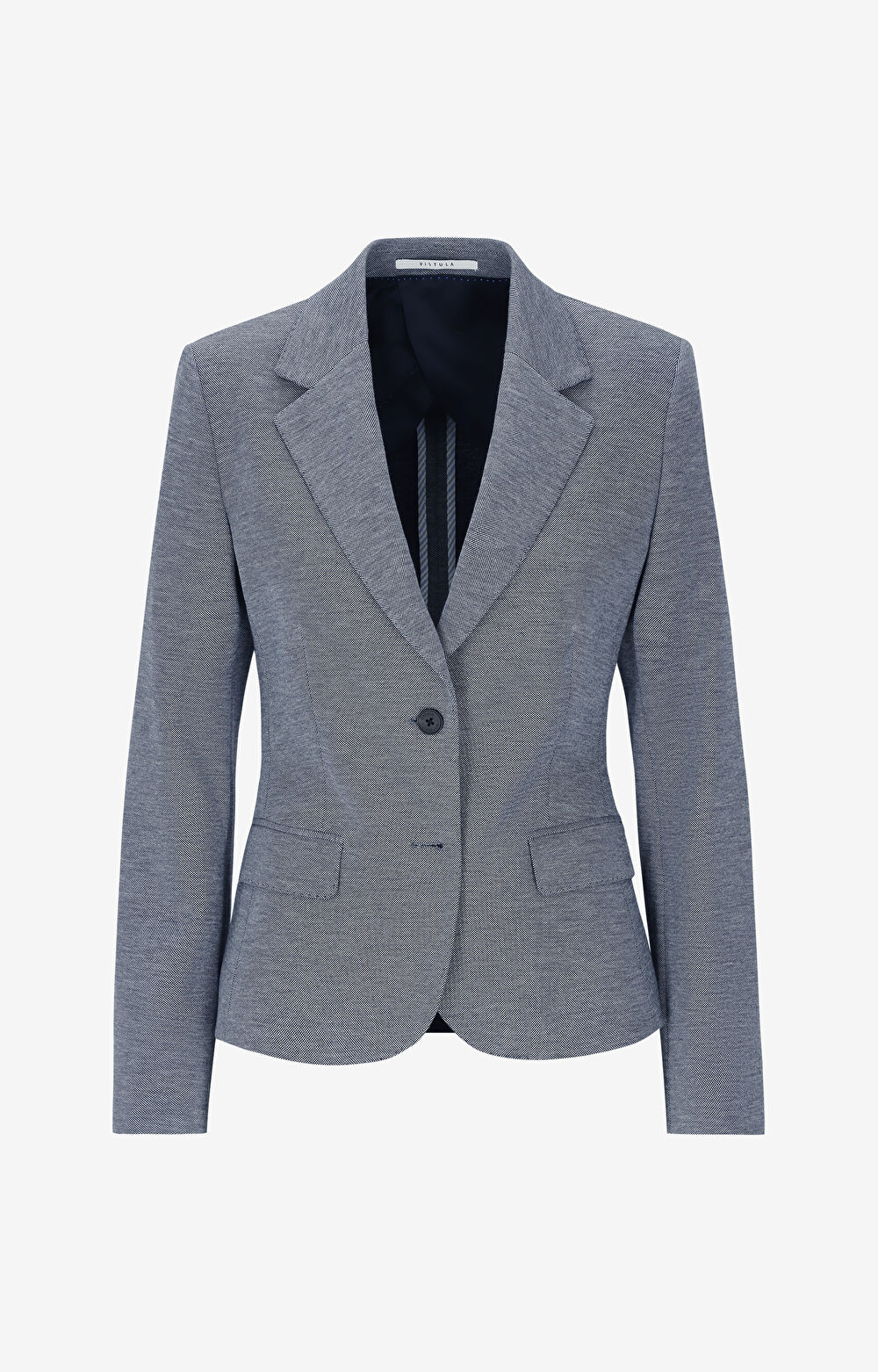 Marynarka slim z melanżowej tkaniny - 2