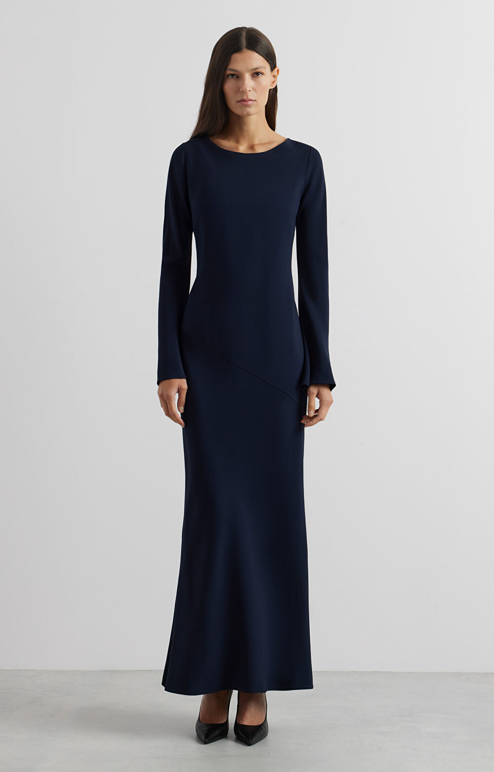 Gładka sukienka maxi