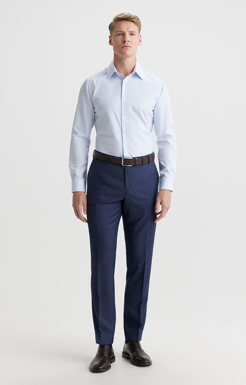 Spodnie super slim w mikrowzór do garnituru - Mix&Match - 3