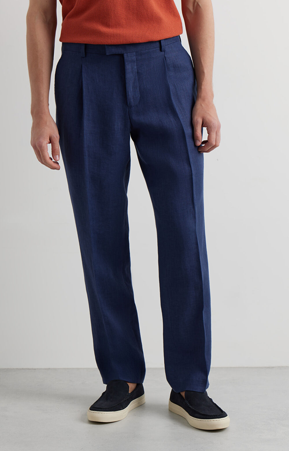 Lniane spodnie super slim do garnituru - Mix&Match - 3