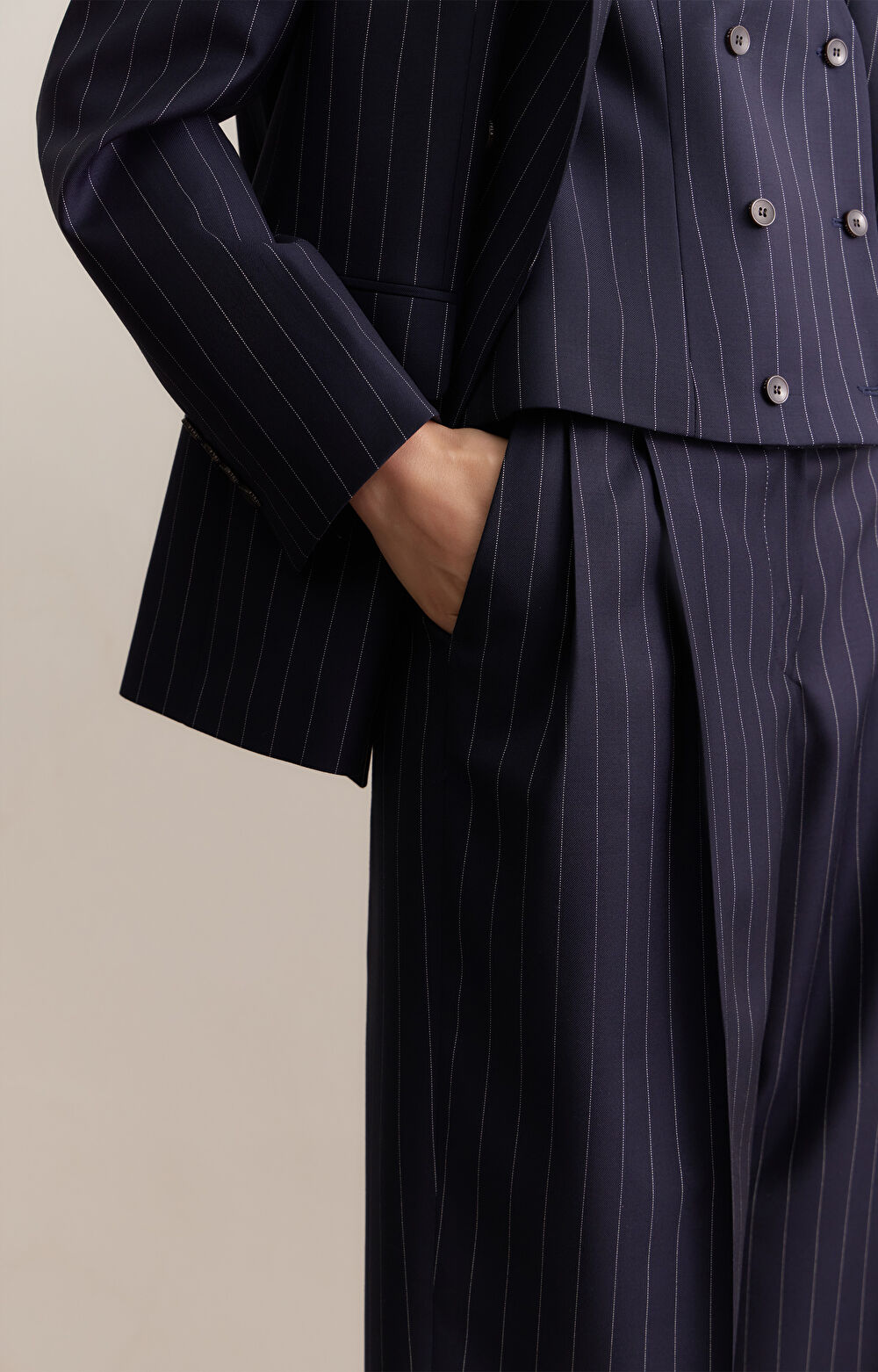 Spodnie wide leg do garnituru - Mix&Match - 4