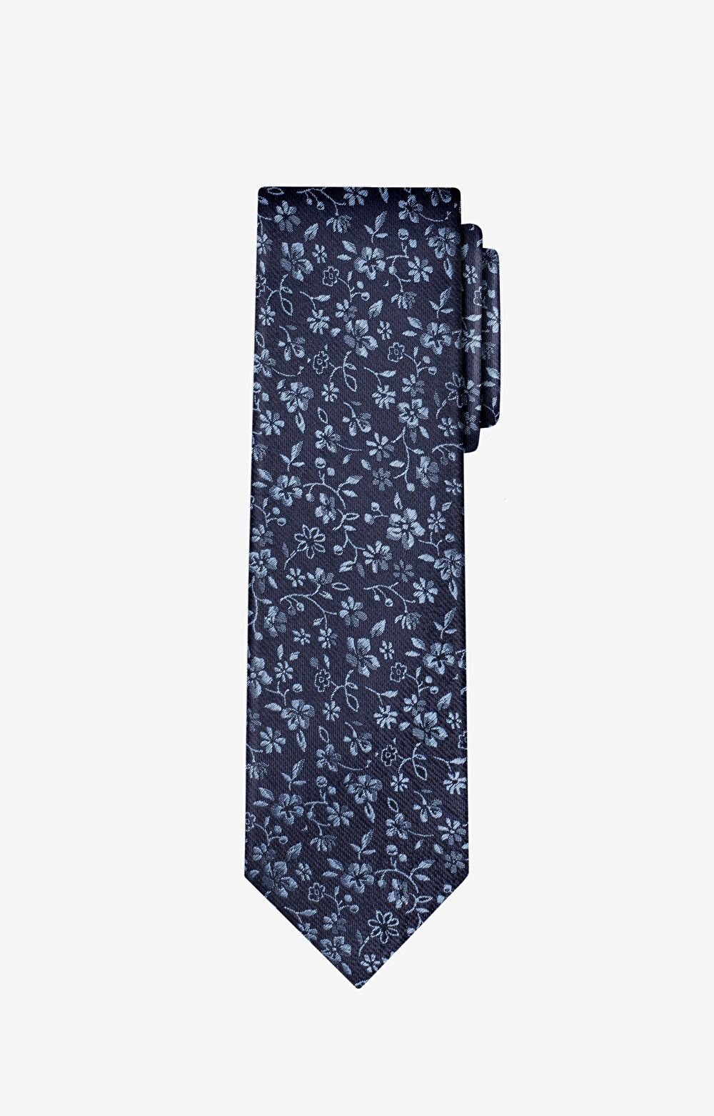 Jedwabny krawat w kwiatowy wzór