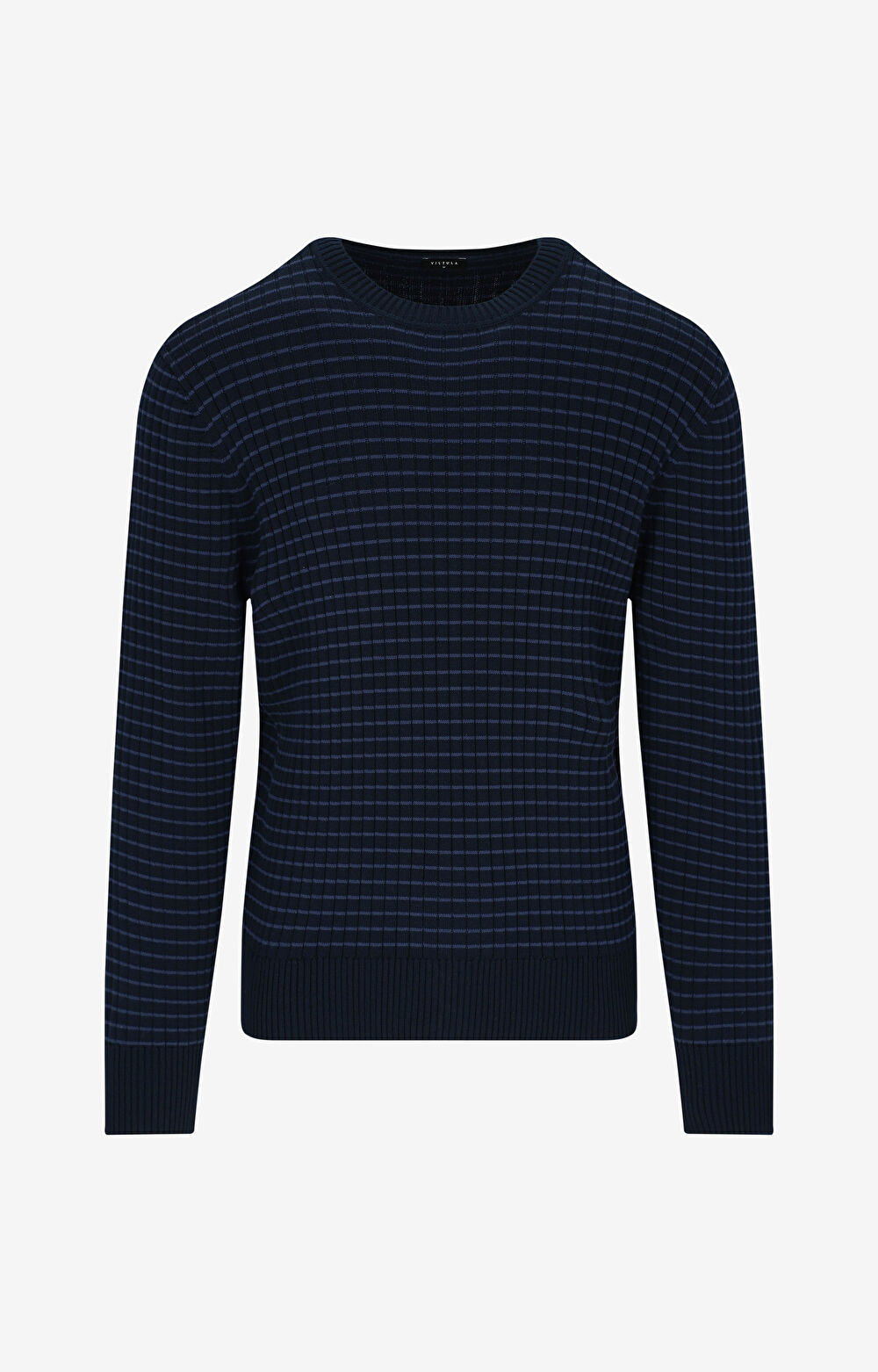 Prążkowany sweter round neck - 2