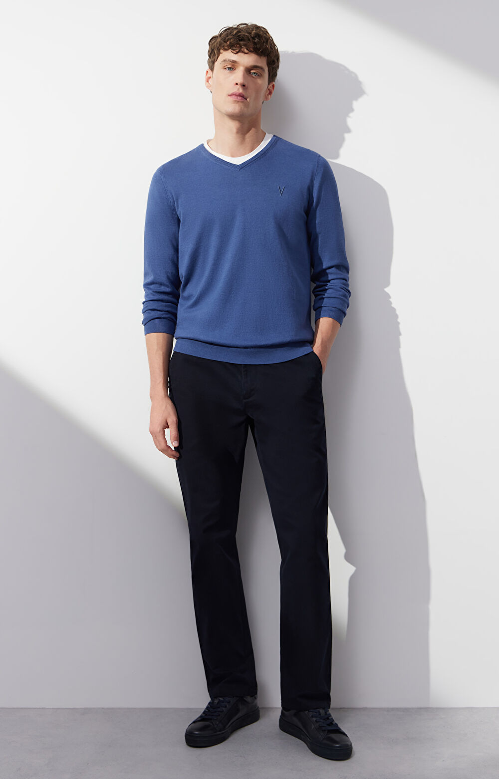 Sweter v-neck - 6