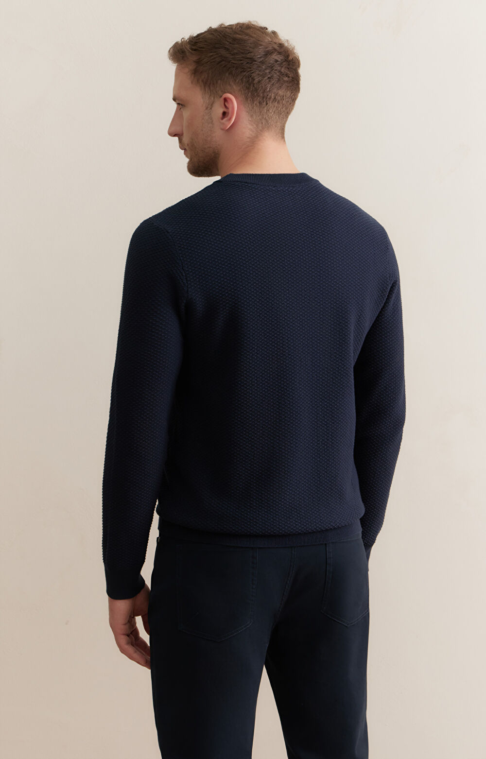 Strukturalny sweter round neck - 4