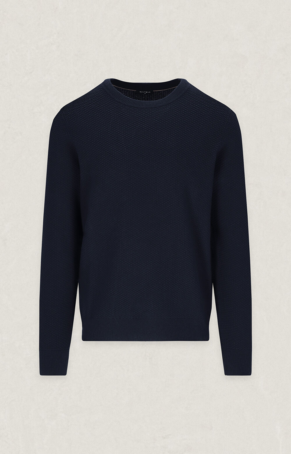 Strukturalny sweter round neck - 2