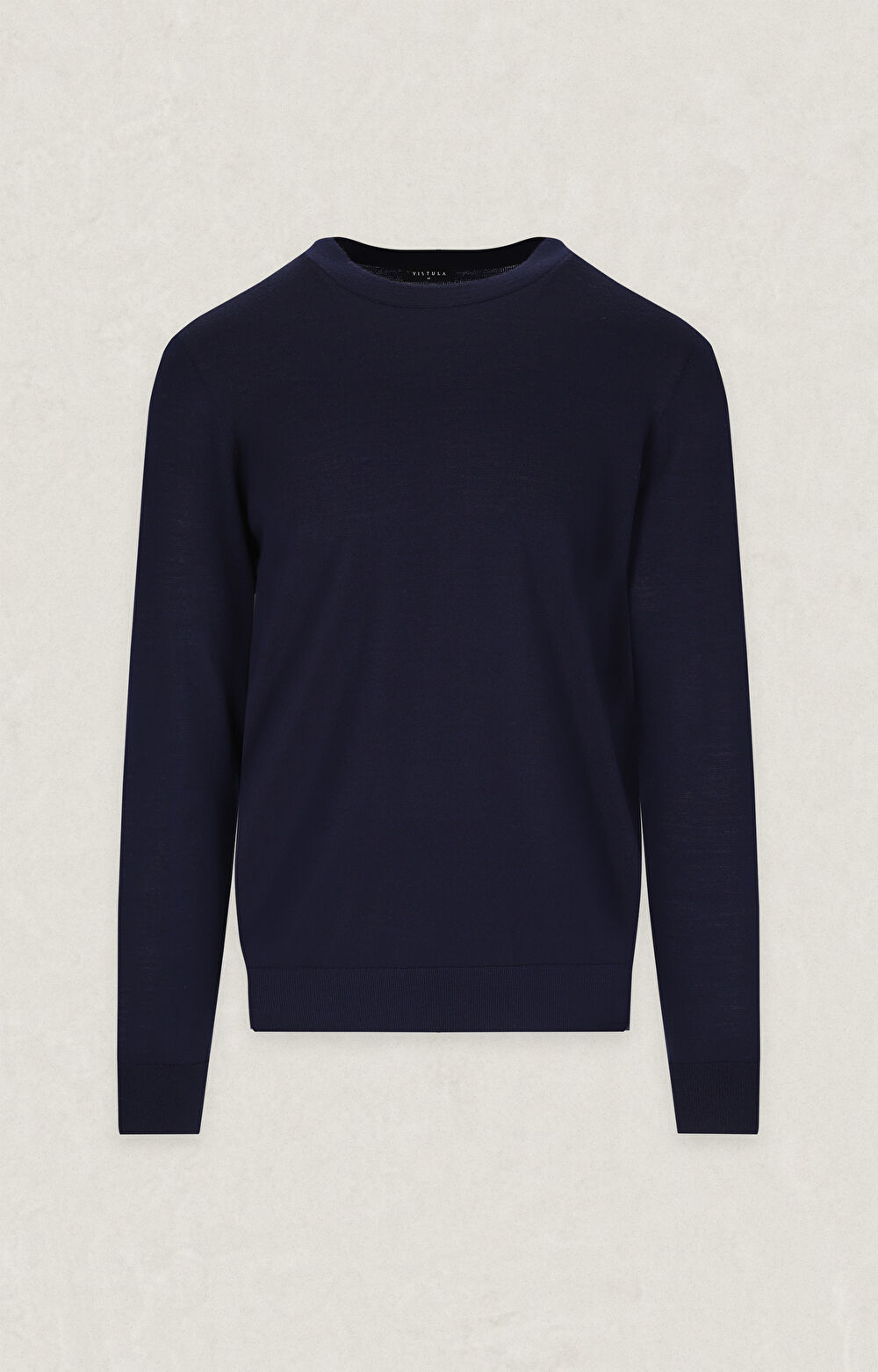 Gładki sweter round neck - 2