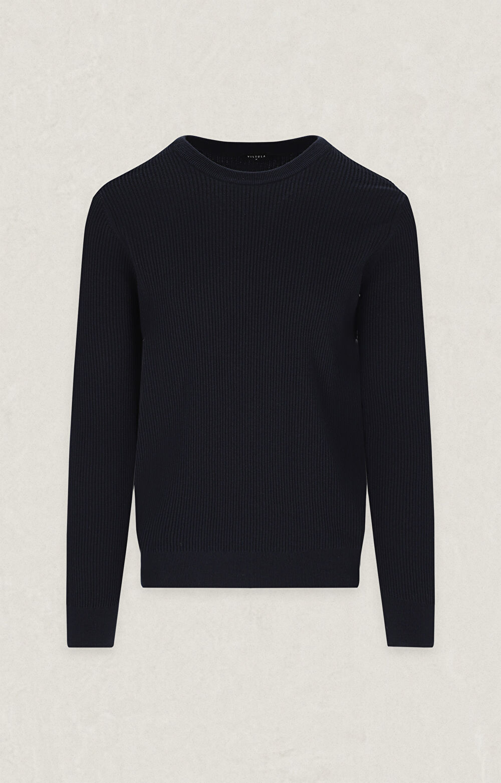 Sweter round neck w prążek - 3