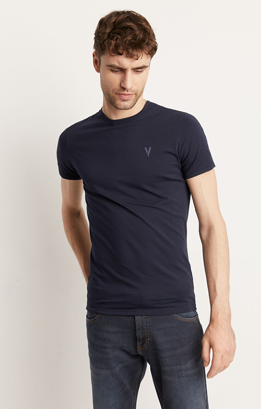 T-shirt basic dopasowany - 2