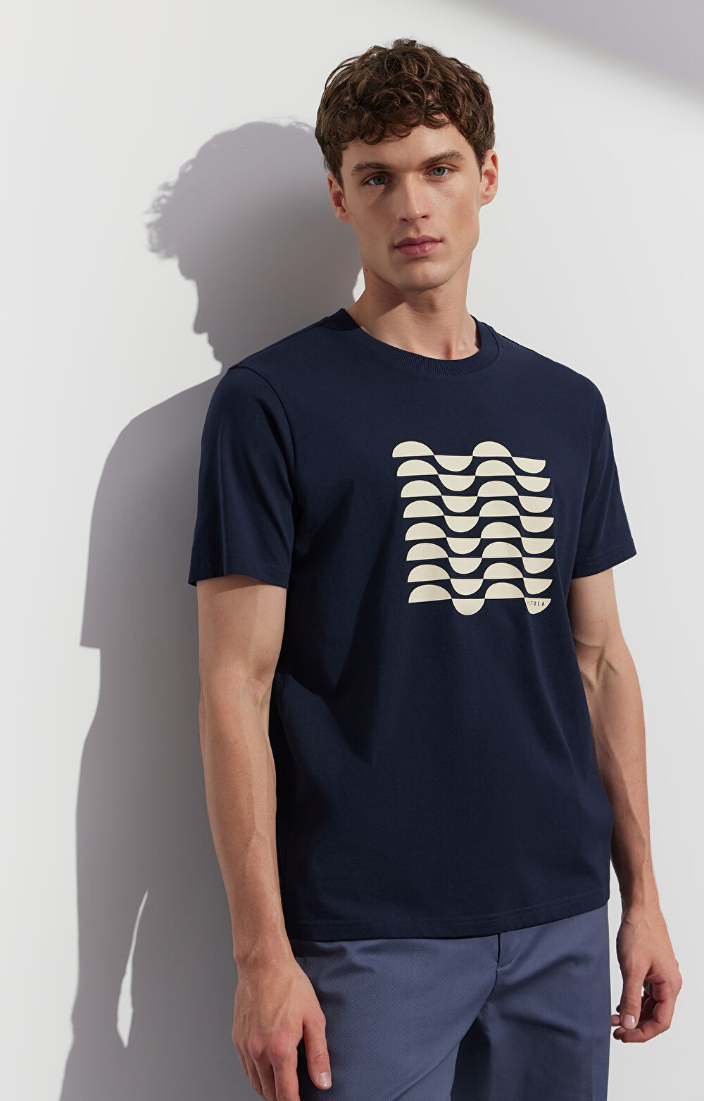 Granatowy t-shirt VISTULA - 5