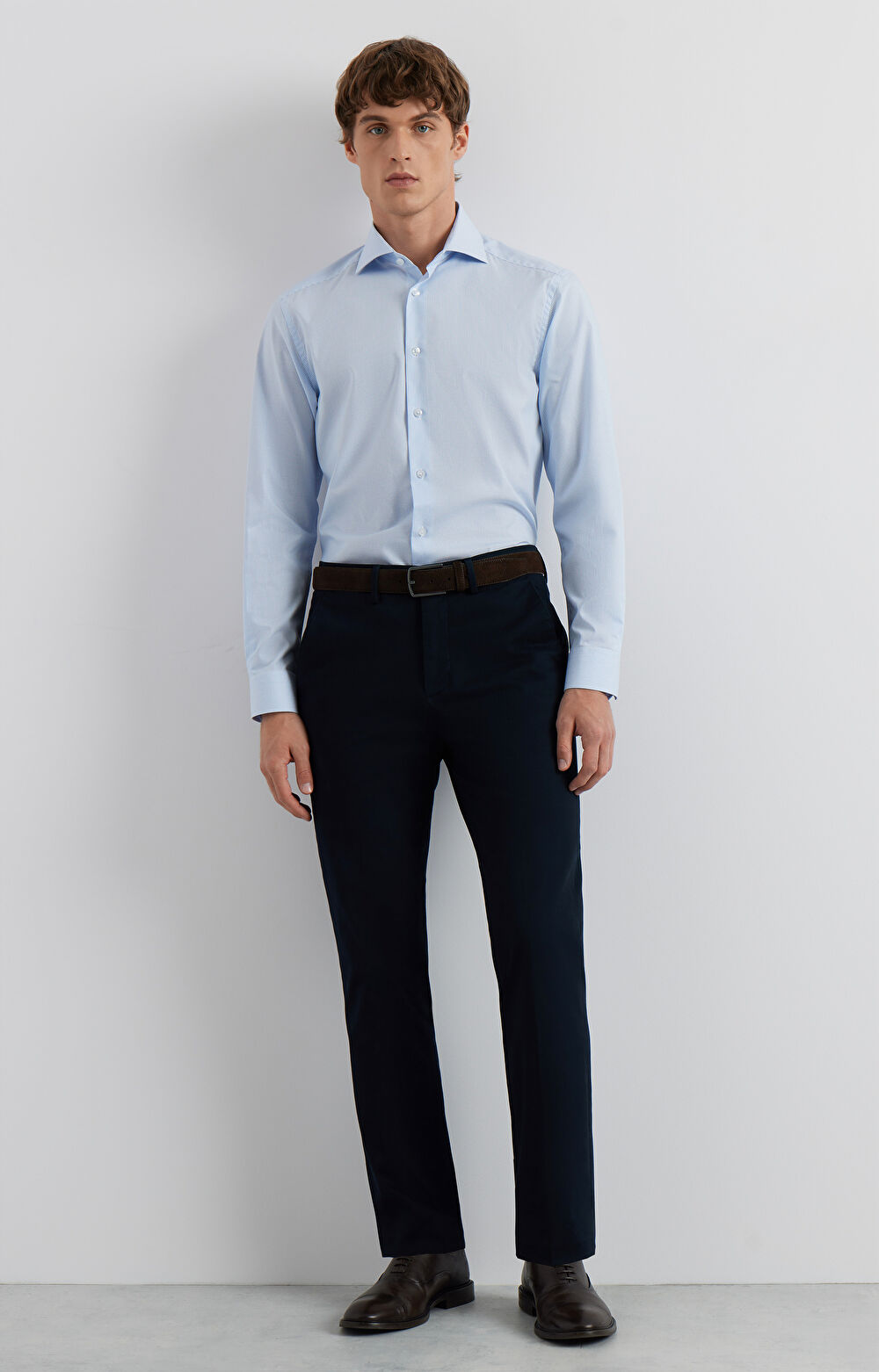 Koszula slim fit w prążek - 4