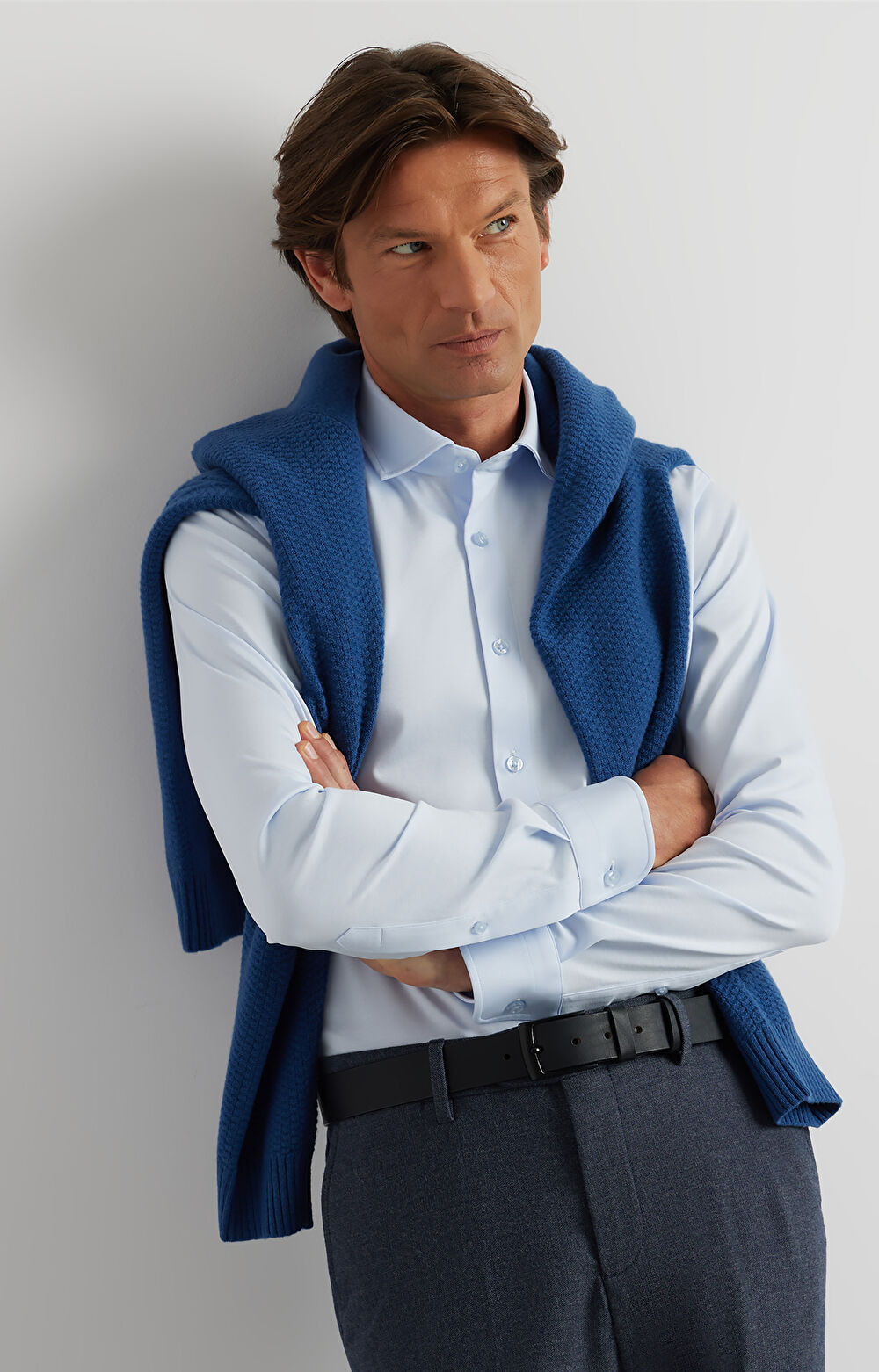 Dzianinowa koszula slim - 7