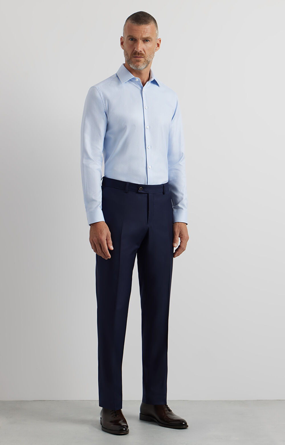 Koszula slim w mikrowzór - 5