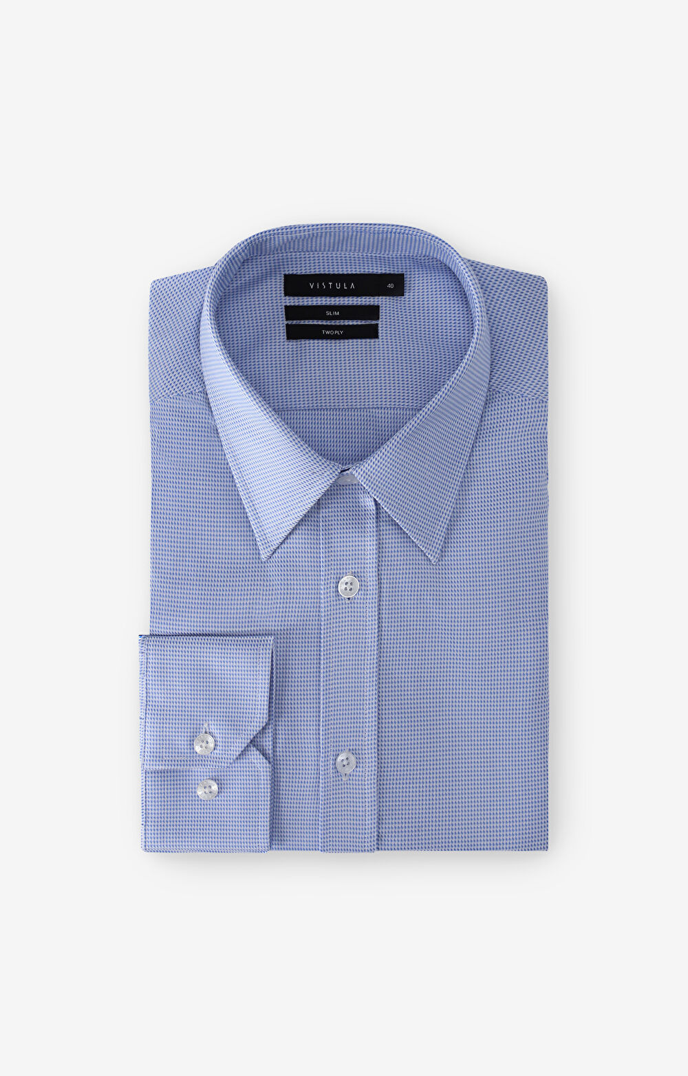 Jasnoniebieska koszula długi rękaw VISTULA - 5