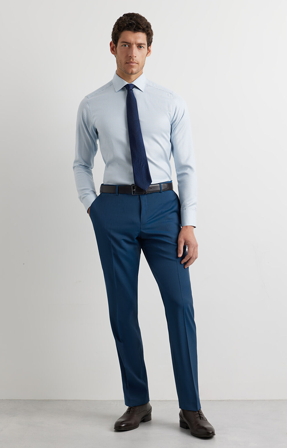 Koszula slim w mikrowzór - 5