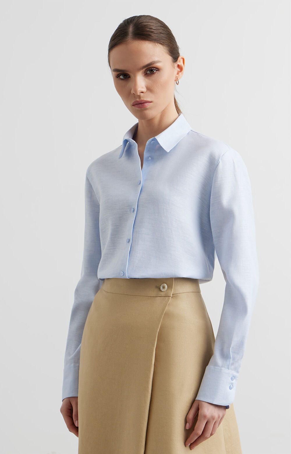 Lniana koszula slim - 3