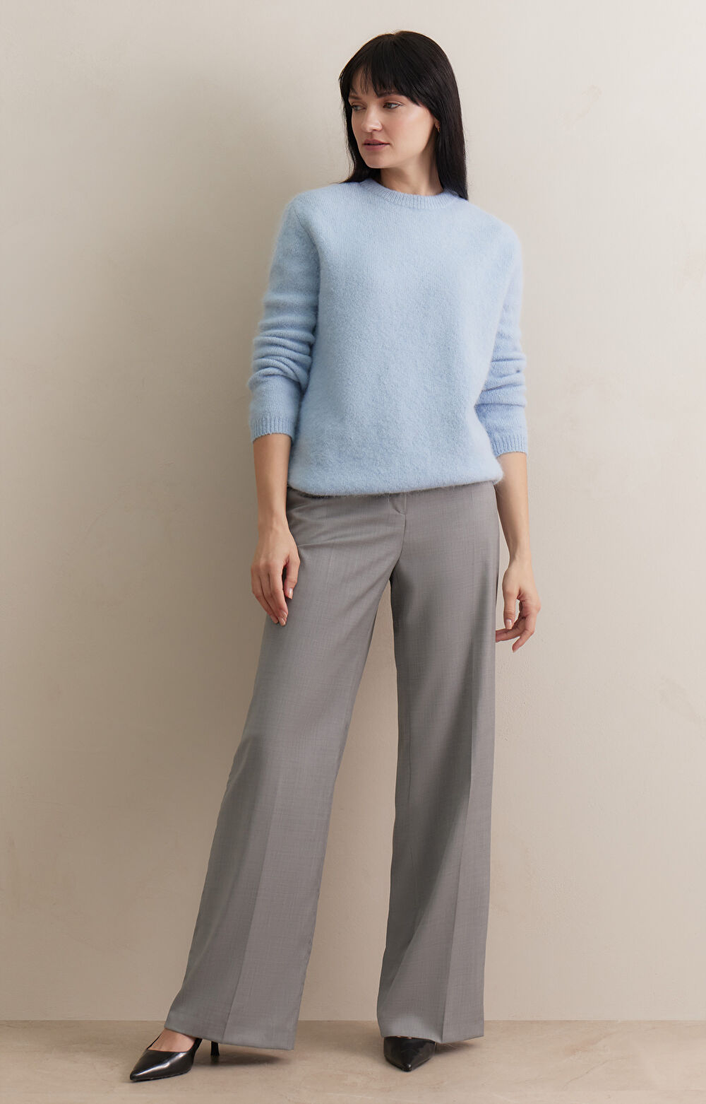 Moherowy sweter round neck - 2