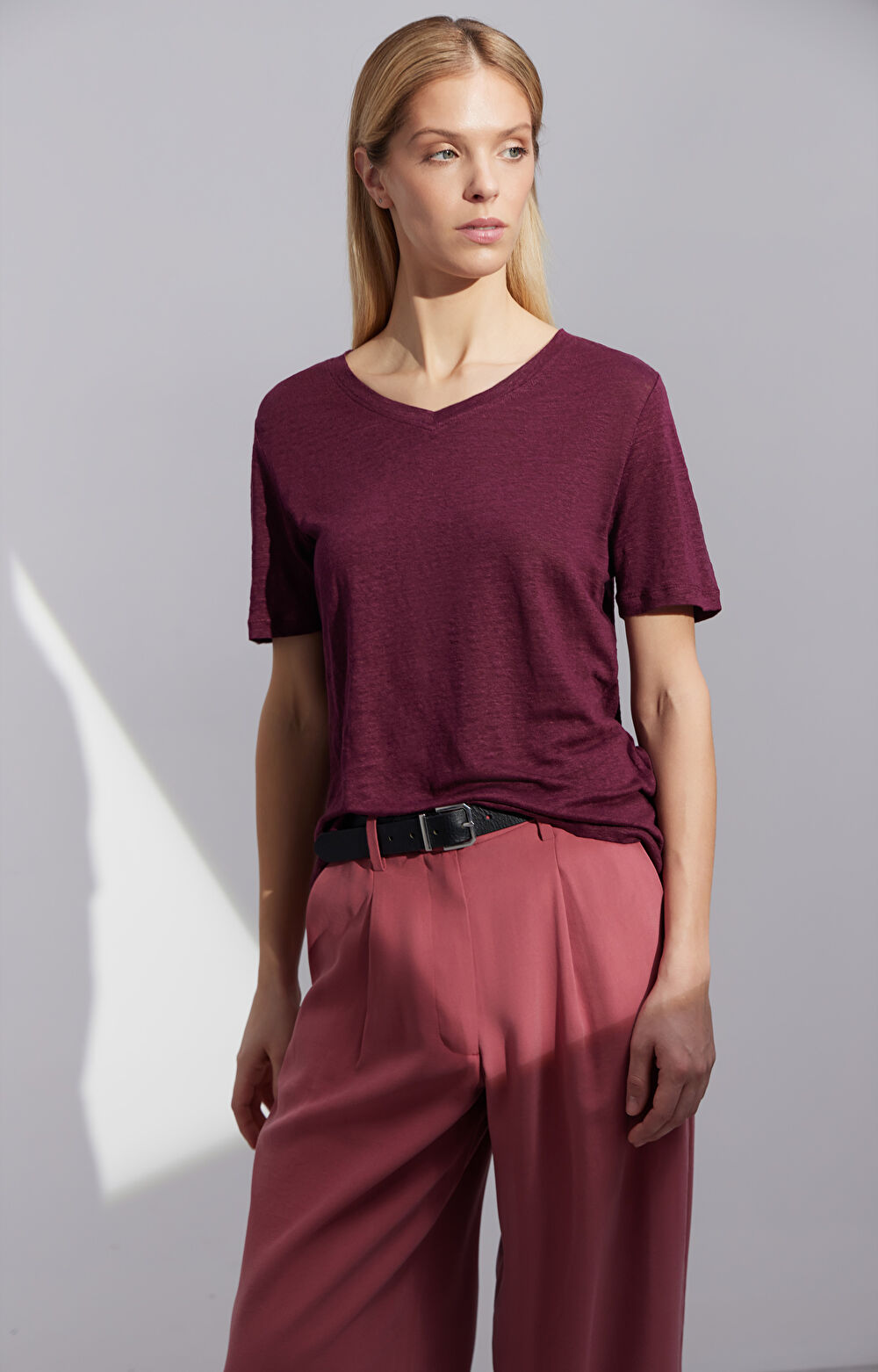 Lniany t-shirt - 8