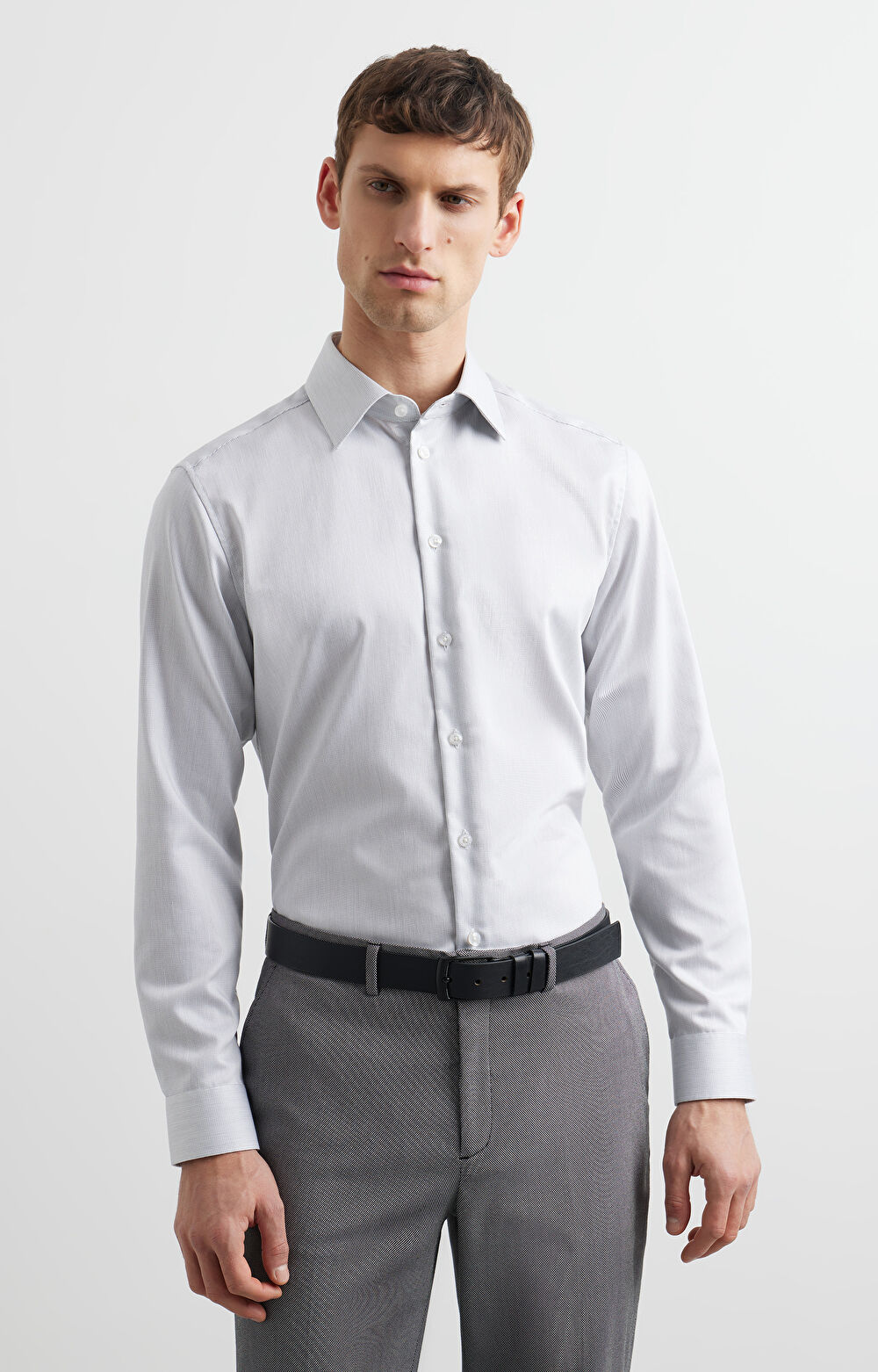 Koszula slim w mikrowzór