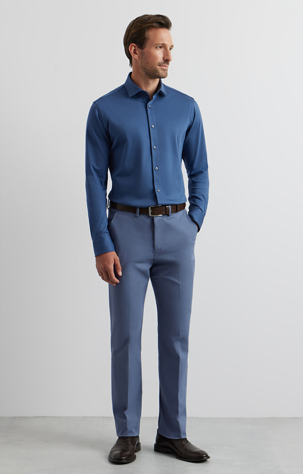 Dzianinowa koszula slim - 4